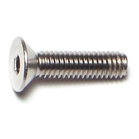 MIDWEST FASTENER M4-0.70 Socket Head Cap Screw, Plain Stainless Steel, 16 mm Length, 8 PK 77034